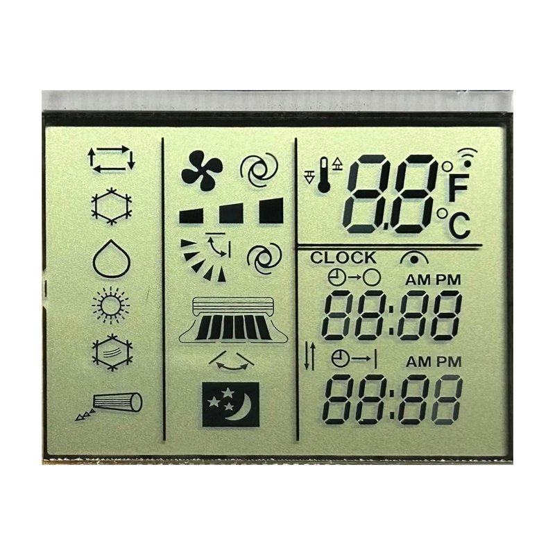 3.0 V Положительно отражающий сегмент TN LCD кондиционер дистанционное управление Управление температурой