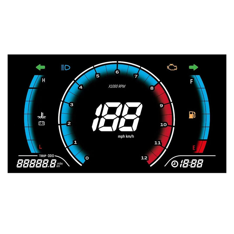 Va Transmissive Segment LCD Display Screen for Motorcycles Speedometer VA Negative Lcd Display