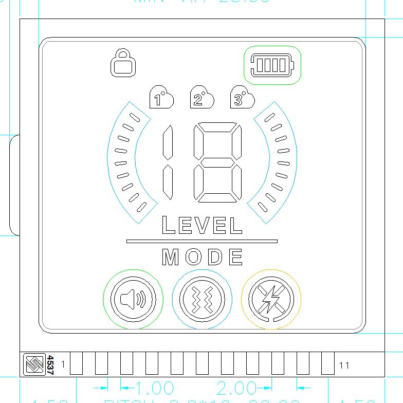 Специальный сегментный ЖК-дисплей VA для оборудования для дрессировки собак, VA отрицательная сегментная ЖК-панель