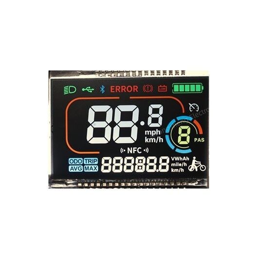 Пользовательский HTN LCD/STN LCD/VA LCD/LCD сегментный дисплей/Пользовательский ЖК/ЖК-экран для электронного велосипеда, мотоцикла/автомобильной/приборной панели