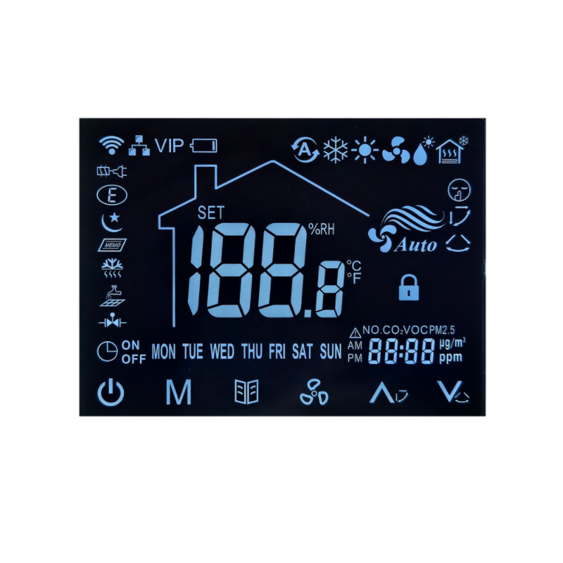 Custom Thermostat Va Lcd Display Va Screen Room Thermostat VA LCD Display Project Black And White Segment Display Screen