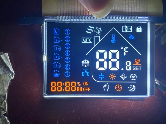 Специальный негативный 12 O Clock VA LCD дисплей Трансмиссивный цифровой графический LCD стеклянный VA панель для термостата